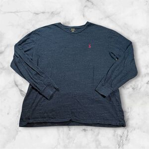 Polo Ralph Lauren Dark Gray Long Sleeve Crew Neck‎ T-Shirt Mens Size Large